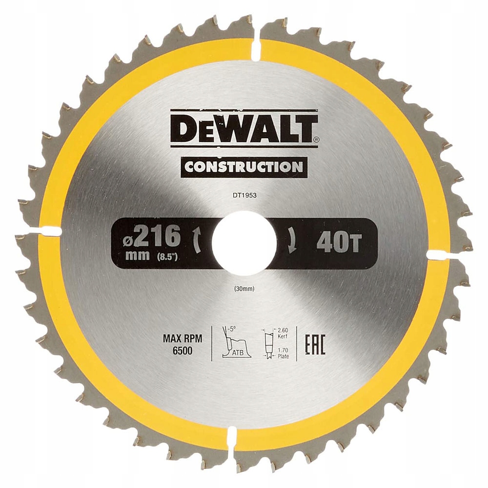 Pílový kotúč DeWalt na drevo 216x30 mm